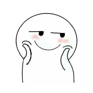 🤔 a6efbcd6 expressão, sorriso, tímido, fofo, ruborizar whatsapp sticker