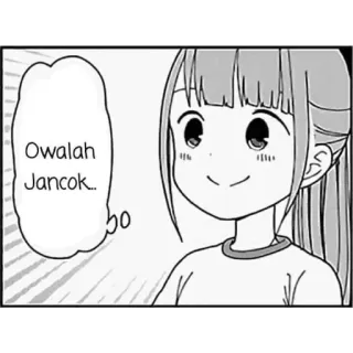 😬 17853ab0 Owalah Jancok... アニメ, マンガ, 不快, 女の子 whatsapp sticker