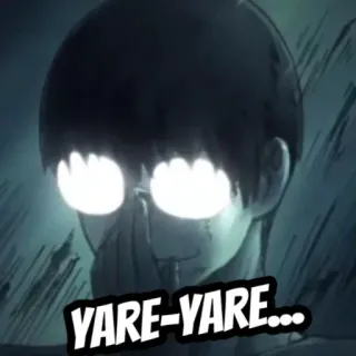 😏 233c5eae YARE-YARE... アニメ, マンガ, やれやれ whatsapp sticker