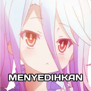 😒 6af86474 MENYEDIHKAN アニメ, 女の子, 悲しい, 漫画 whatsapp sticker