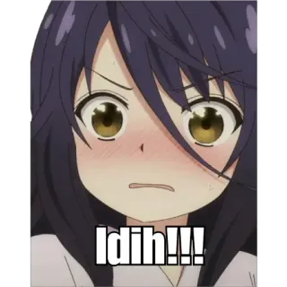 😳 ae7d6033 Idih!!! アニメ, 女の子, 漫画, 表情, 恥ずかしい whatsapp sticker