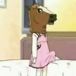 😶 e7f94eb8 馬, 動物, ピンク, ドレス, 漫画 whatsapp sticker