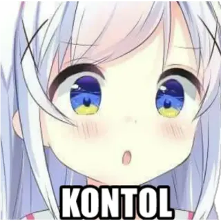 🤬 eb2d02db KONTOL アニメ, 女の子, 表情, ショック whatsapp sticker