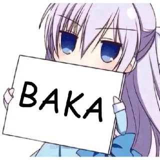 😡 f26cc1f8 BAKA アニメ, 女の子, バカ, 馬鹿, 可愛い whatsapp sticker
