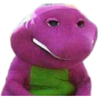 🤡 00e2b1c4 Barney Barney & Friends dinosaurus, paars, vriendelijk, kinderen, TV serie telegram sticker