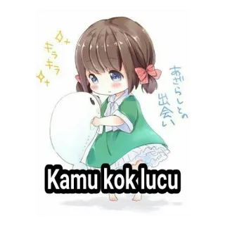 🤥 3cfd350d Kamu kok lucu anime, meisje, schattig, chibi, kawaii telegram sticker