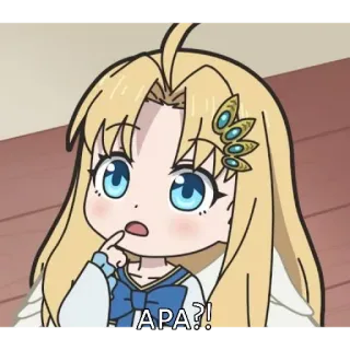 🤔 78f5ab4f APA?! anime, meisje, verrast, schattig telegram sticker