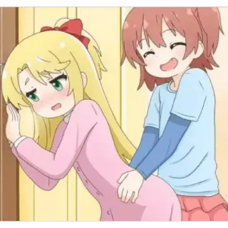 👭 8c39a573 Anime, Meisjes, Vriendschap, Leuk, Cartoon telegram sticker