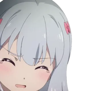 😖 af9b31fd anime, meisje, huilen, verdrietig, tranen, schattig, manga telegram sticker