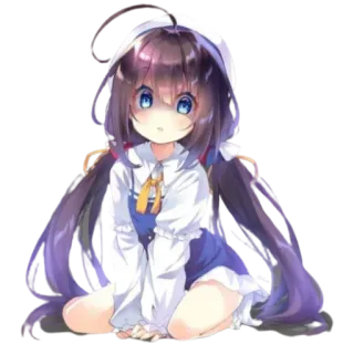 😶 b477714d Anime, Meisje, Cartoon, Kind, Kawaii telegram sticker