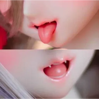 👅 bae40bfb lippen, tong, tanden, gezicht, mond, schattig telegram sticker