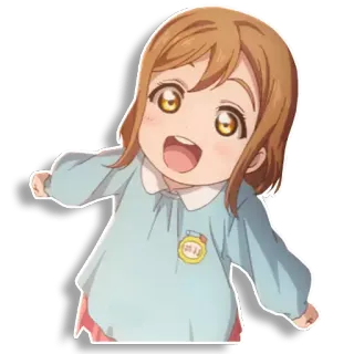 😃 fdd8f25b Anime, Cartoon, Meisje, Blij, Lachend telegram sticker