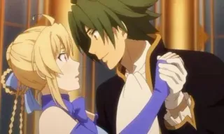 🤔 afb4ef29 anime, dancing, romance, formal wear, ballroom telegram sticker