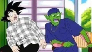 🛡 e9e7525a Goku Dragon Ball Z anime, characters, running, scared telegram sticker