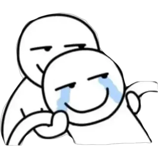 😎 43f0c9af Emotionen, weinen, Umarmung, glücklich telegram sticker