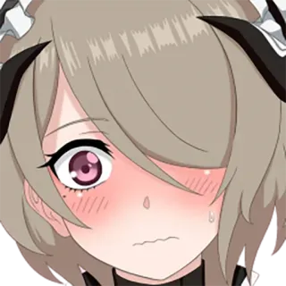 😳 58f2bcd1 Anime, Hầu gái, Dễ thương, Đỏ mặt telegram sticker