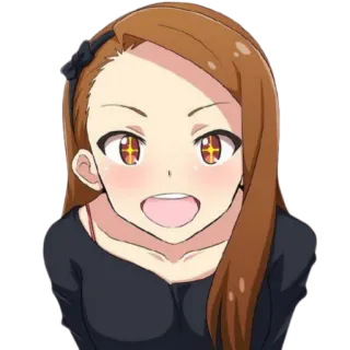 🤩 5f9da899 anime, cô gái, nụ cười, dễ thương telegram sticker