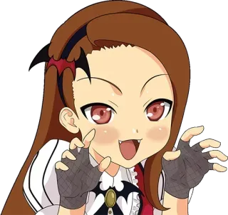 😈 66a28dcd Anime, Cô gái, Ma cà rồng, Halloween, Dễ thương, Răng nanh telegram sticker