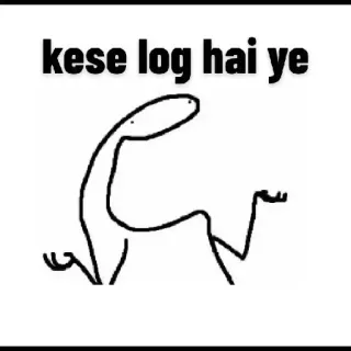 🤯 51bf8329 kese log hai ye meme, confusion, question, stick figure telegram sticker