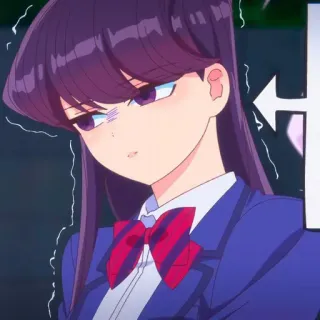 🖤 02741185 Komi Shouko Komi Can't Communicate Anime, Dziewczyna, Uczennica, Mundur szkolny, Komi whatsapp sticker