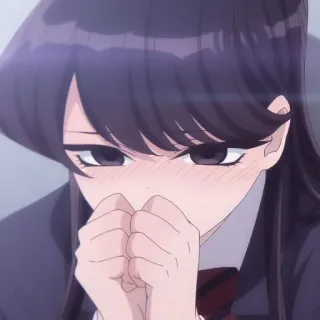 🖤 1b8c1fbb Komi Shouko Komi Can't Communicate Anime, Dziewczyna, nieśmiała, urocza, Komi whatsapp sticker