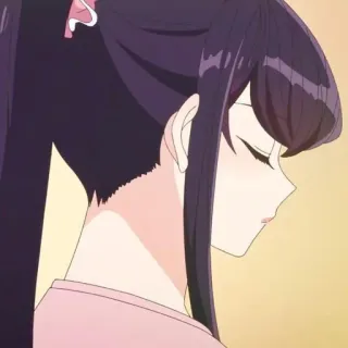 🖤 66a62a23 Komi Shouko Komi Can't Communicate Anime, Dziewczyna, Słodkie, Szkoła, Komi whatsapp sticker