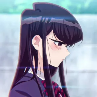 🖤 67d08d55 Komi Shouko Komi Can't Communicate Anime, Manga, Komi, nieśmiała, uczennica, słodka whatsapp sticker