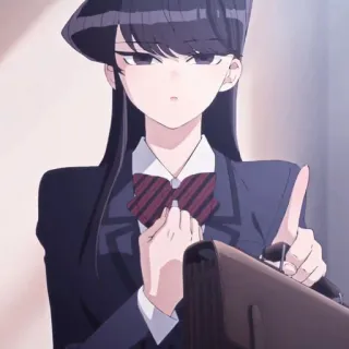 🖤 6eaf1d94 Komi Shouko Komi Can't Communicate anime, szkoła, dziewczyna, nieśmiała, słodka whatsapp sticker