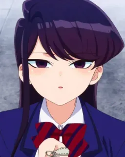 🖤 8c2fe0a5 Komi Shouko Komi Can't Communicate Anime, Manga, Szkoła, Dziewczyna, Bezwẏrazowy whatsapp sticker