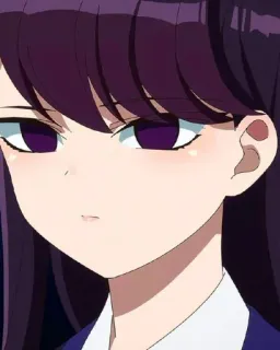 🖤 94b3cf49 Komi Shouko Komi Can't Communicate Anime, Uczennica, Niebieska, Słodkie, Manga whatsapp sticker