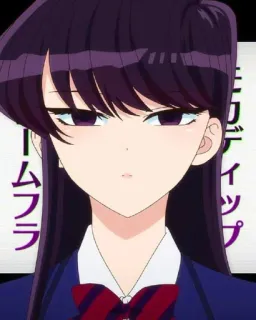 🖤 96ce2bae Komi Shouko Komi Can't Communicate Anime, Dziewczyna, Komi, Shouko, Szkoła, Mundur whatsapp sticker