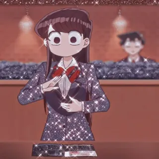🖤 a3aeaff6 Komi Shouko Komi Can't Communicate Anime, Manga, Słodkie, Dziewczyna, Szkoła, Komi-san whatsapp sticker