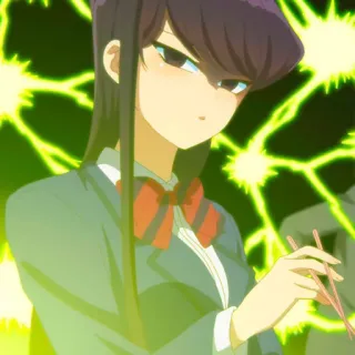 🖤 b3244720 Komi Shouko Komi Can't Communicate Anime, Manga, Uczennica, Słodkie, Niezręczne whatsapp sticker