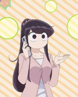 🖤 ce0f9072 Komi Shouko Komi Can't Communicate Anime, Manga, Komi, Słodkie, Dziewczyna whatsapp sticker