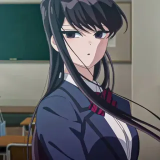 🖤 de7ac53b Komi Shouko Komi Can't Communicate Anime, Mundur szkolny, Słodki, Manga, Komi nie potrafi się komunikować whatsapp sticker