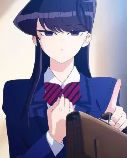 🖤 f33f3e97 Komi Shouko Komi Can't Communicate Anime, Manga, Szkoła, Dziewczyna, Uczeń whatsapp sticker
