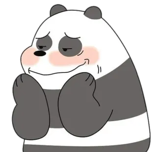 🥰 5ce5c756 Panda We Bare Bears 卡通, 熊, 可爱, 熊猫, 微笑 telegram sticker