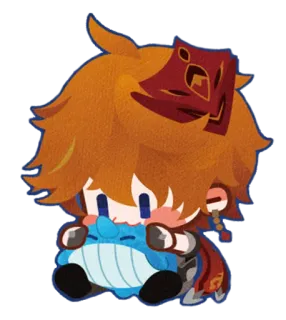 😗 3231d806 Tartaglia Genshin Impact chibi, jogo, genshin, tartaglia, fofo telegram sticker