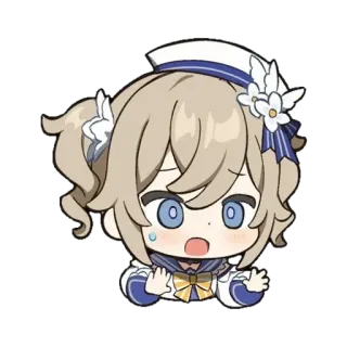 😧 63ab86be Barbara Genshin Impact Anime, Genshin Impact, Fofo, Kawaii telegram sticker