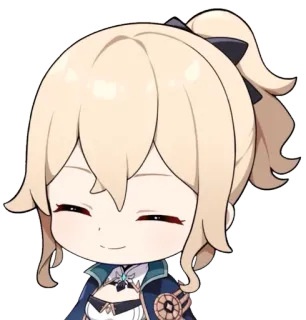 😇 648e45f6 Jean Genshin Impact anime, jogo, loira, fofo, chibi telegram sticker