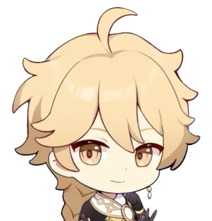 😏 6f14d6ee Aether Genshin Impact Aether, Genshin Impact, Anime, Chibi, Video game, Viajante telegram sticker