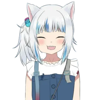 😁 0c13f48b Gawr Gura อนิเมะ, แมว, ฉลาม, Vtuber, น่ารัก, Gawr, Gura telegram sticker