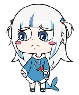 🥺 622917a9 อนิเมะ, ฉลาม, น่ารัก, จิบิ, Gura, Vtuber, สาวฉลาม telegram sticker