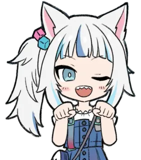 😜 80857f97 Gawr Gura vtuber, อนิเมะ, ฉลาม, น่ารัก, gawr, gura telegram sticker