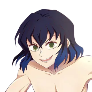 😏 85f5394b Inosuke Hashibira Demon Slayer 动漫, 伊之助, 鬼灭之刃, 角色, 漫画, 搞笑 telegram sticker