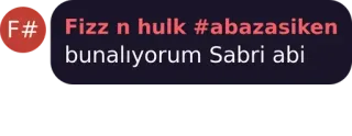 💜 4a3aa691 Fizz n hulk #abazasiken
bunalıyorum Sabri abi telegram sticker