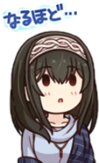 😮 7c667506 なるほど… anime, cute, girl, manga whatsapp sticker