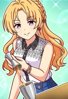 🥂 1eafb065 Anime, Fille, Barman, Cocktail, Blonde, Mignon whatsapp sticker