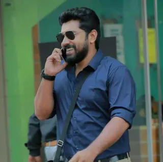 😌 66384b9c man, sunglasses, phone, smiling, casual, indian telegram sticker