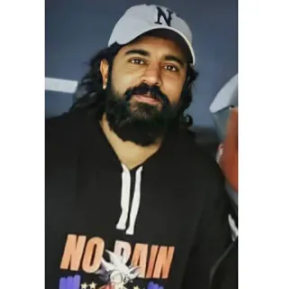 🥰 c3b00091 NO PAIN man, beard, hoodie, cap telegram sticker